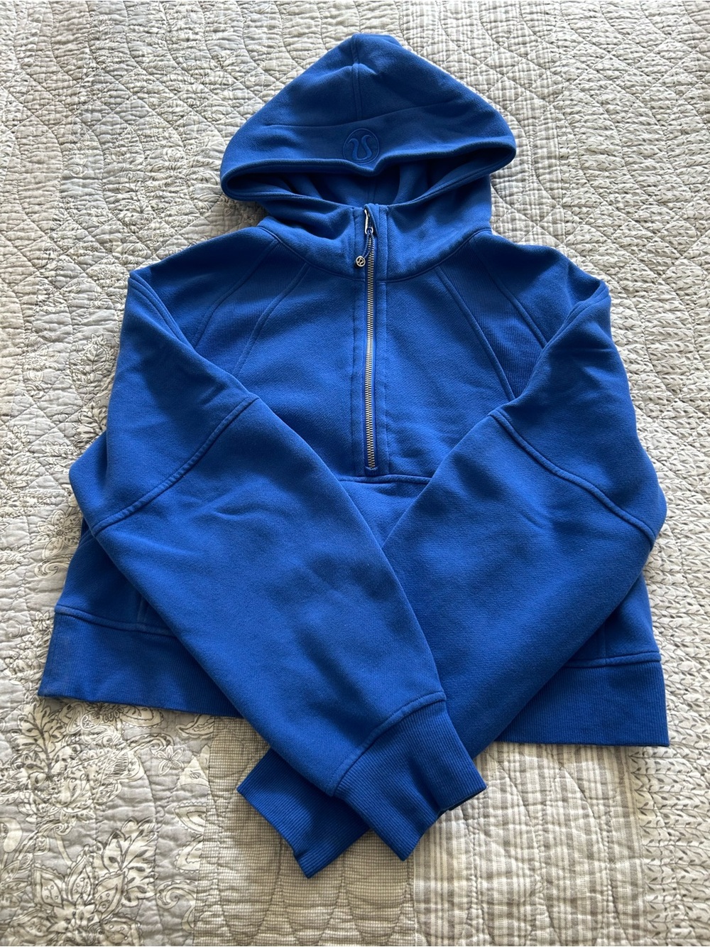 lululemon athletica Royal Blue Half-Zip Hooded Sweatshirt